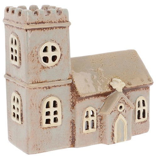 Norman Church Village Pottery Candle Holder