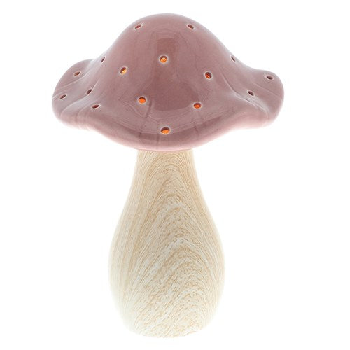 Large Ceramic Pink Light Up Mushroom