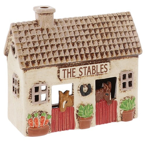 Horse Stables Ceramic Candle Holder