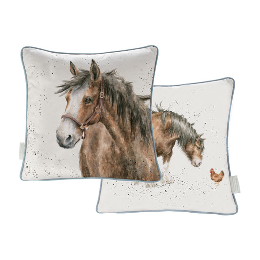 Square Feather Horse Cushion - Wrendale Designs