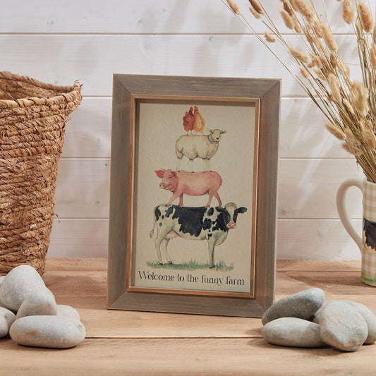 Farm Animal Stack Frame | Welcome Wall Plaque