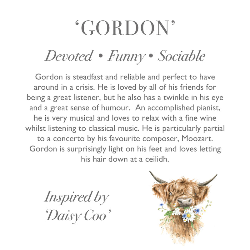 Large Gordon the Highland Cow Plush - Wrendale Designs