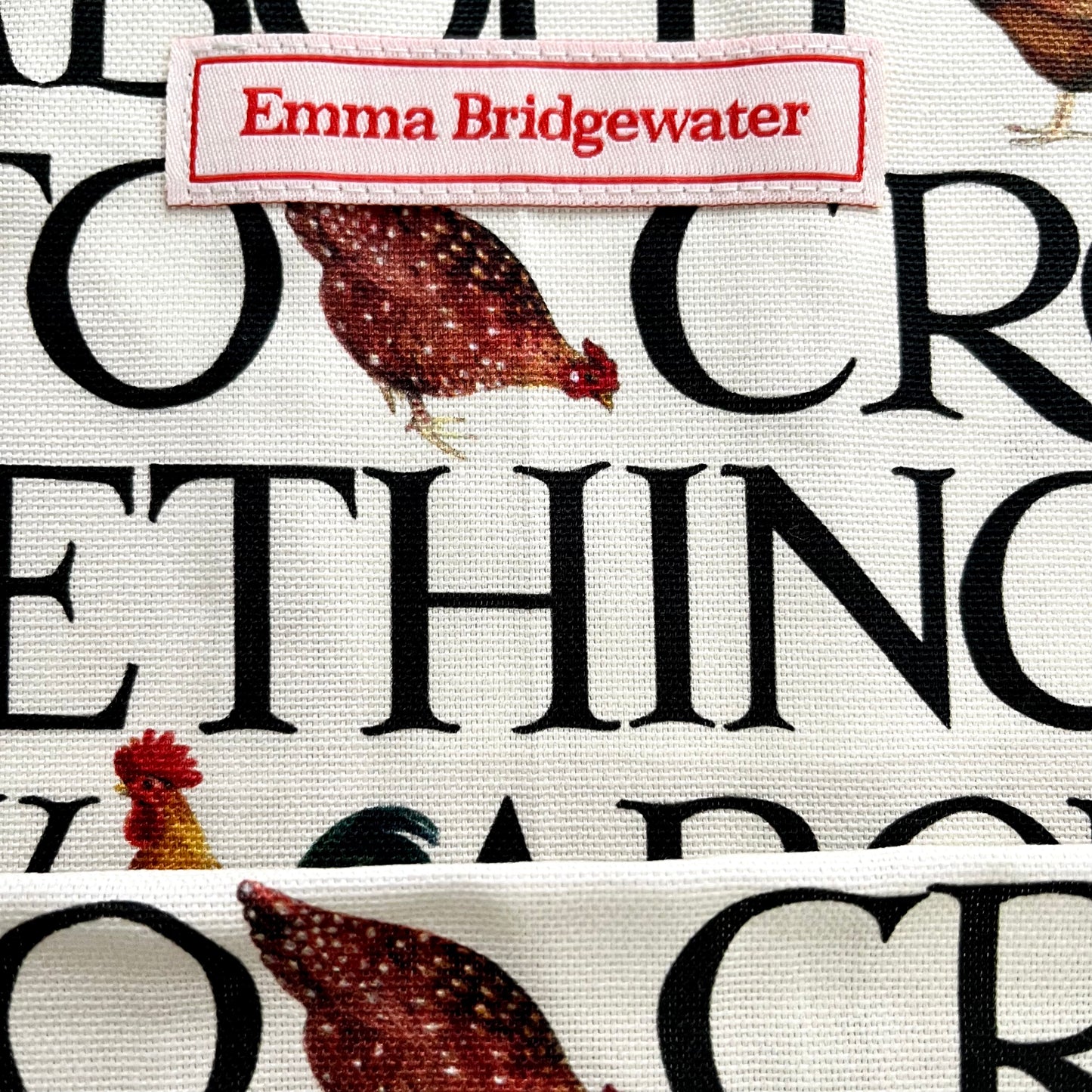 Emma Bridgewater Rise & Shine Cotton Tea Towel – Chicken Print Kitchen Towel, Farmhouse Kitchen Decor