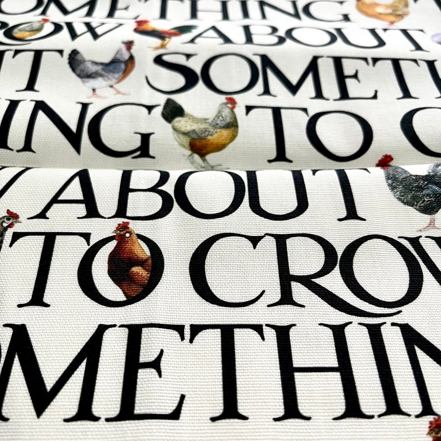Emma Bridgewater Rise & Shine Cotton Tea Towel – Chicken Print Kitchen Towel, Farmhouse Kitchen Decor