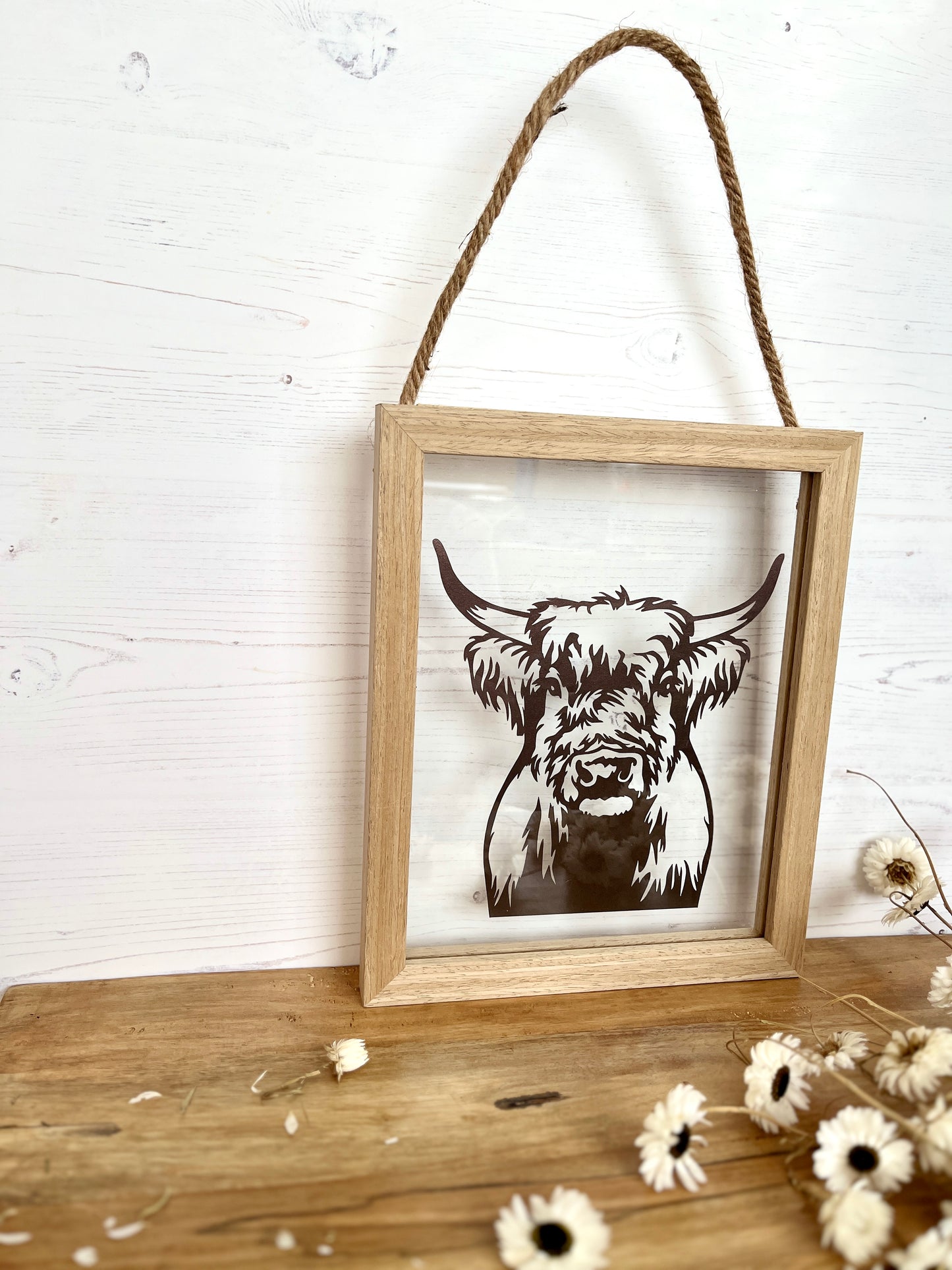Highland Cow Framed Papercut