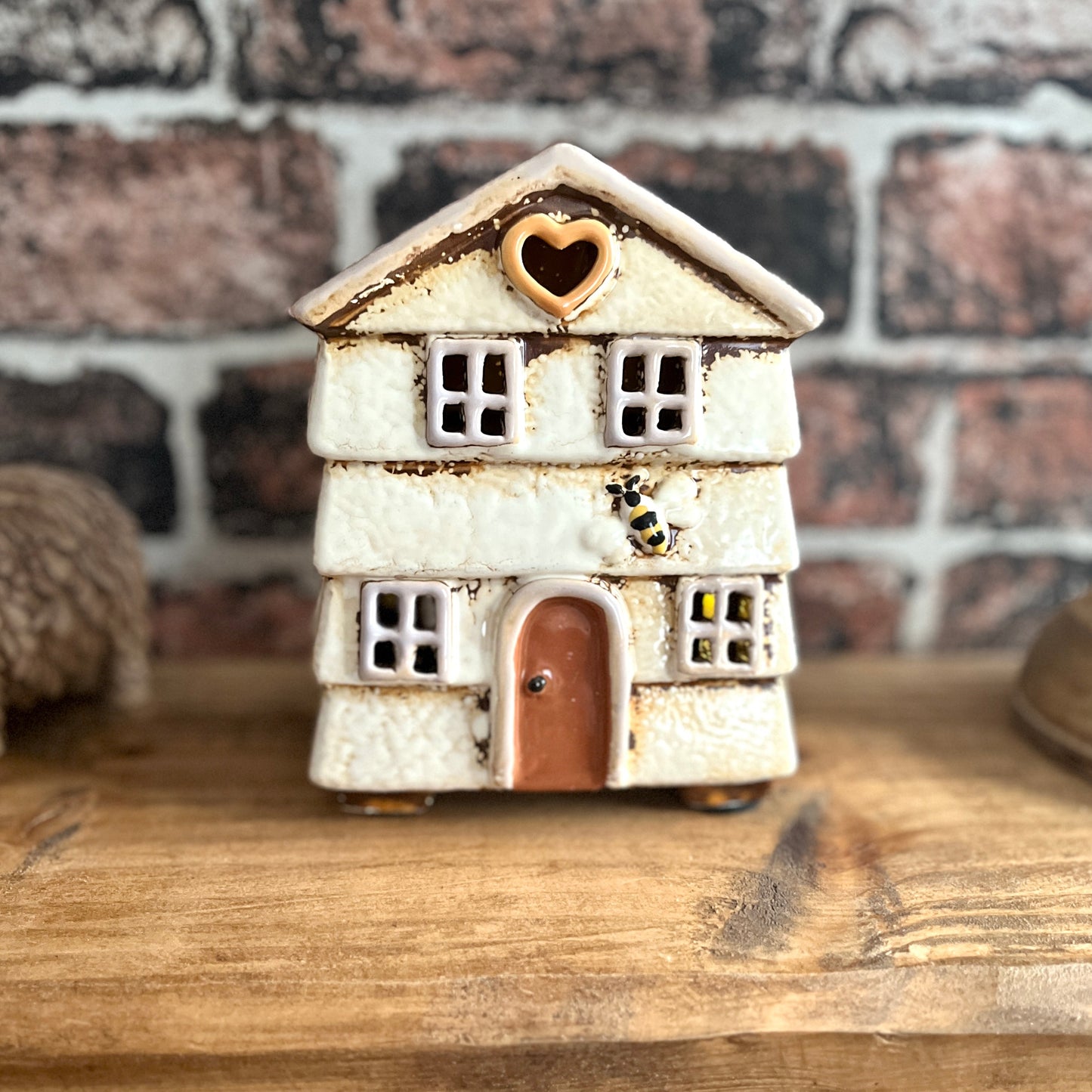 Cream Ceramic Beehive Tealight Holder