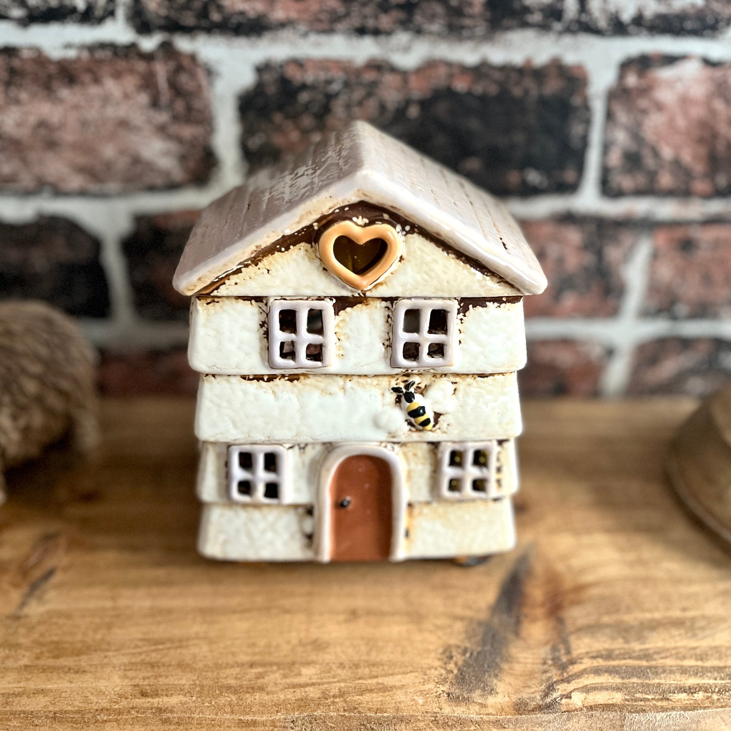 Cream Ceramic Beehive Tealight Holder