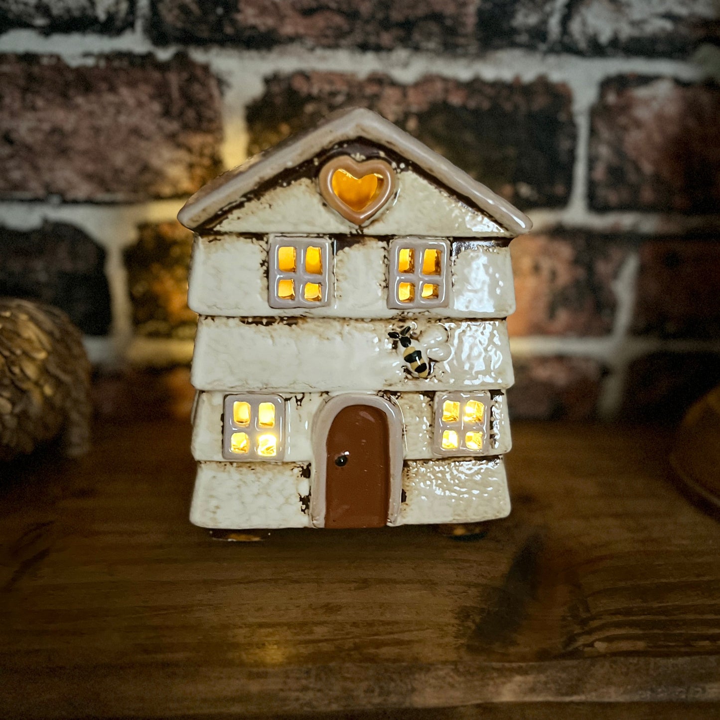 Cream Ceramic Beehive Tealight Holder