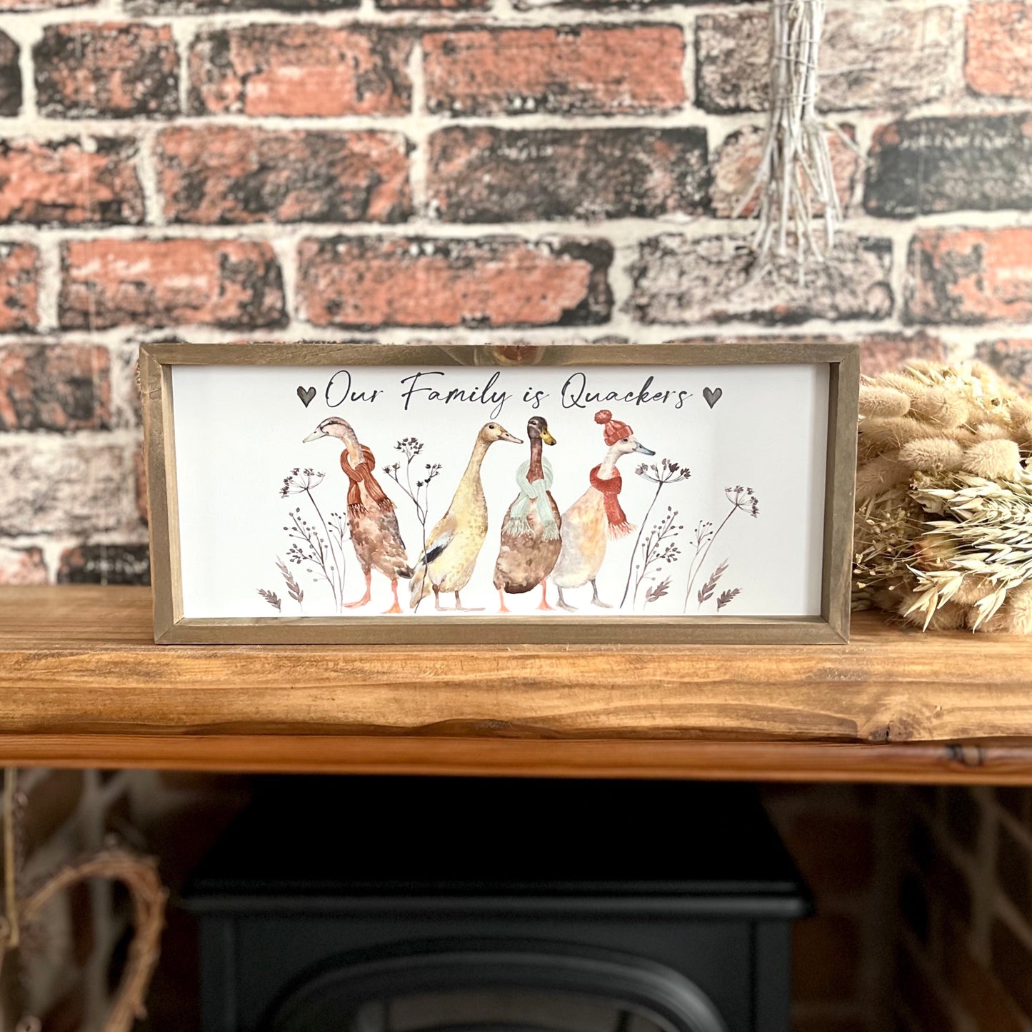 Duck Family Plaque Shelf Display