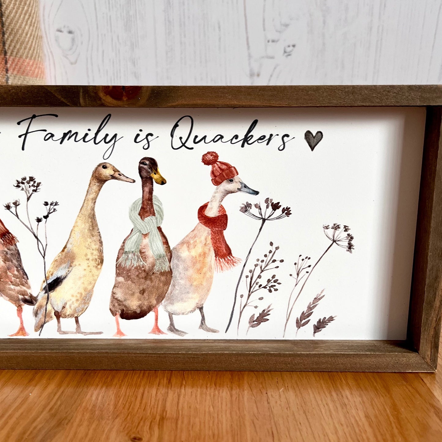 Duck Family Plaque From Right Side