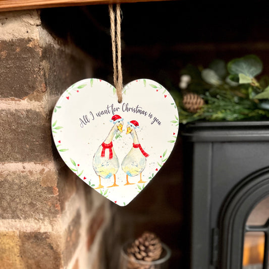 Christmas Duck Plaque Hanging