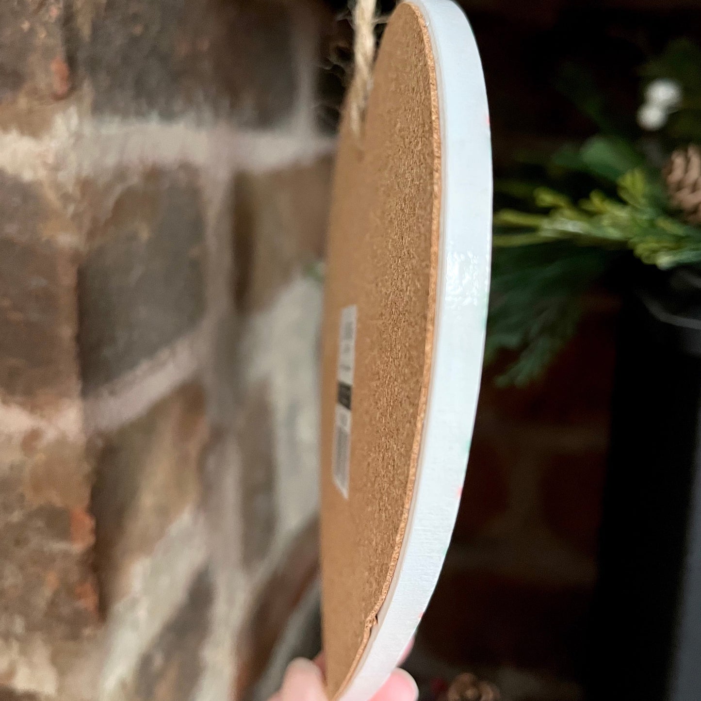 Christmas Duck Plaque Showing Cork Back