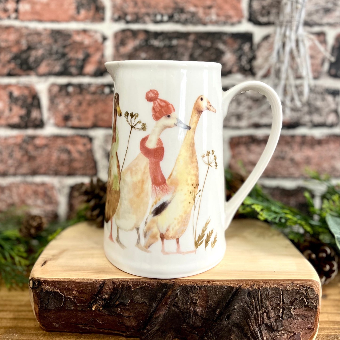 Winter Duck Jug From The Other Side