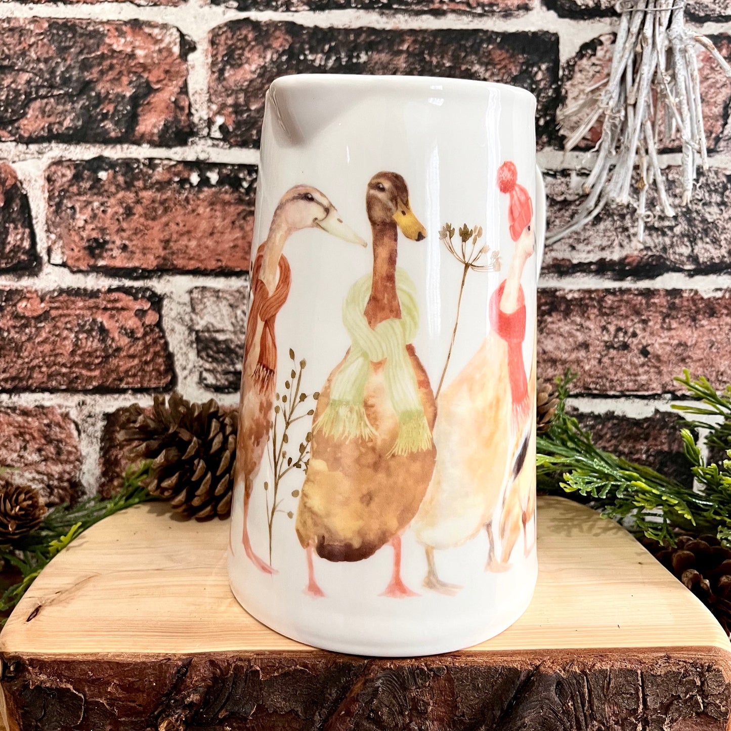 Winter Duck Jug From Front Left