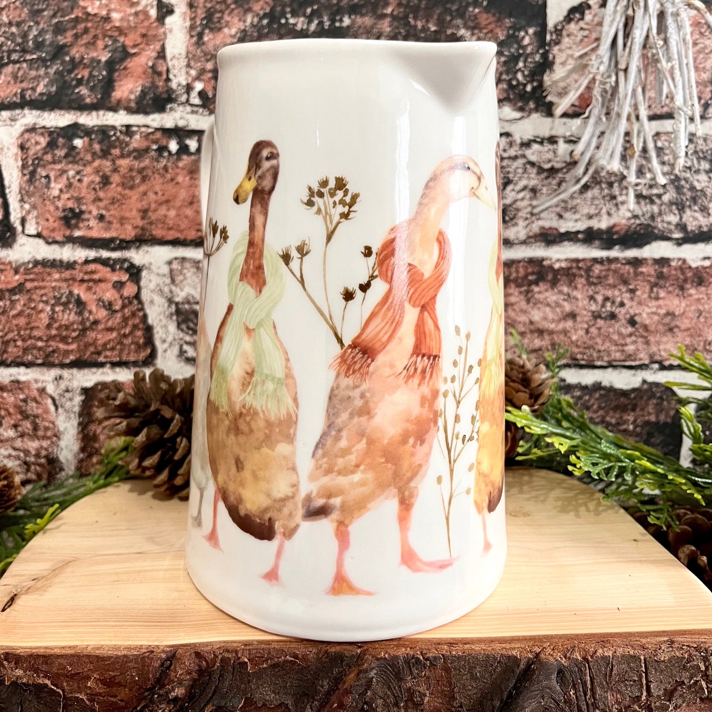 Winter Duck Jug From Front Right