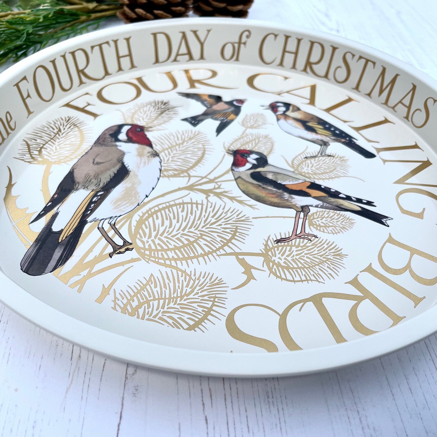 Four Calling Bird Tray Showing Birds
