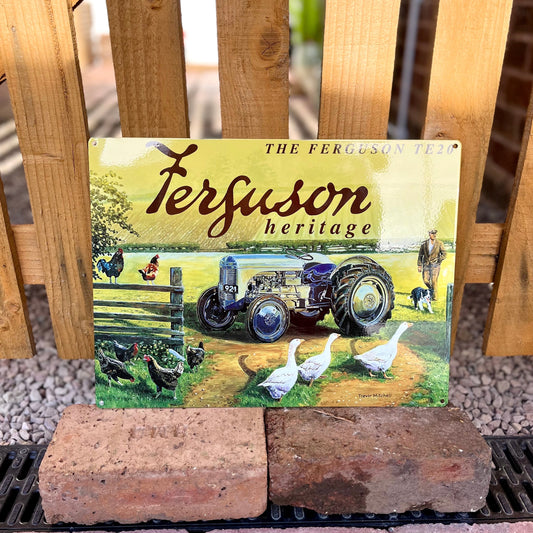 Ferguson Tractor Metal Sign Display