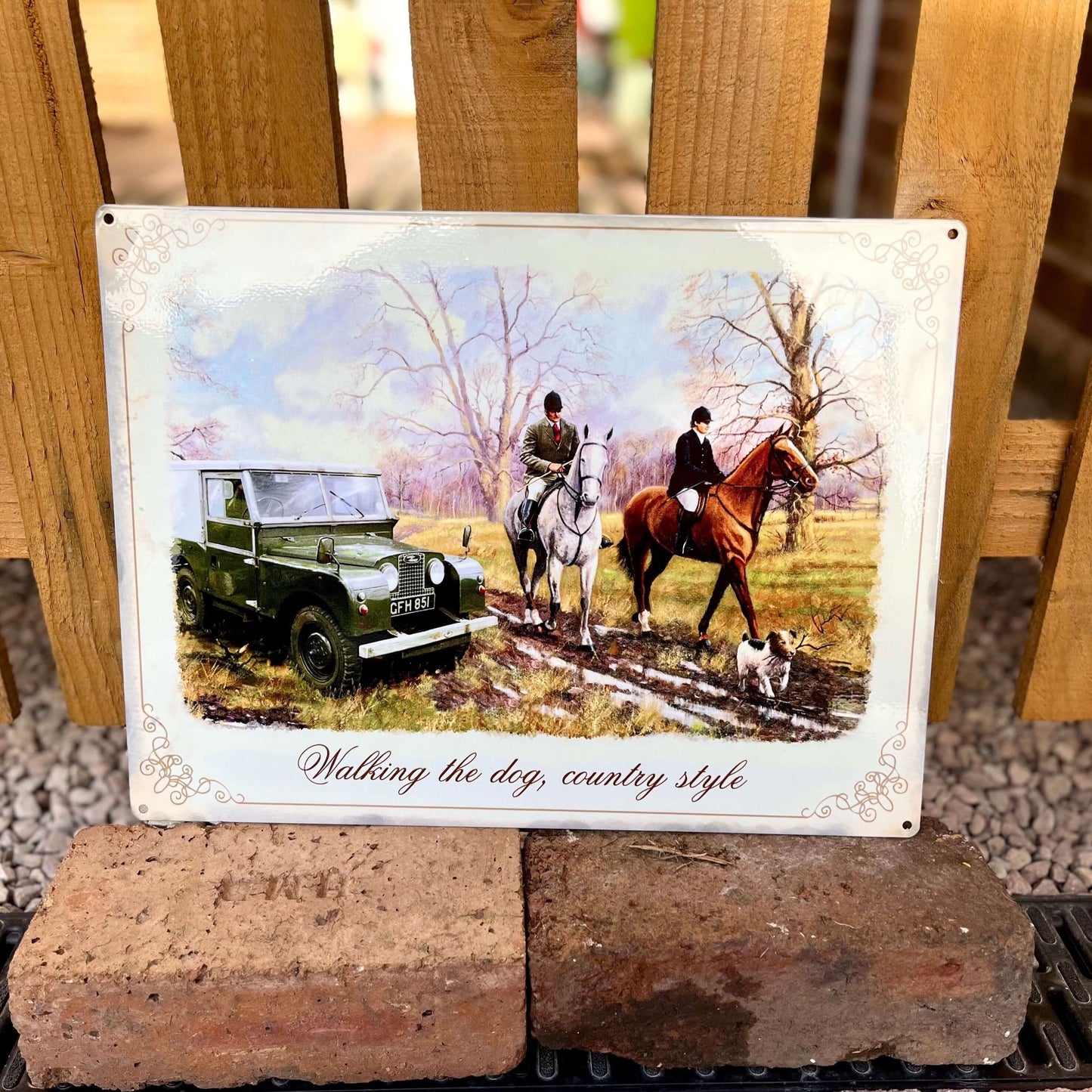 Country Walk Metal Sign Display