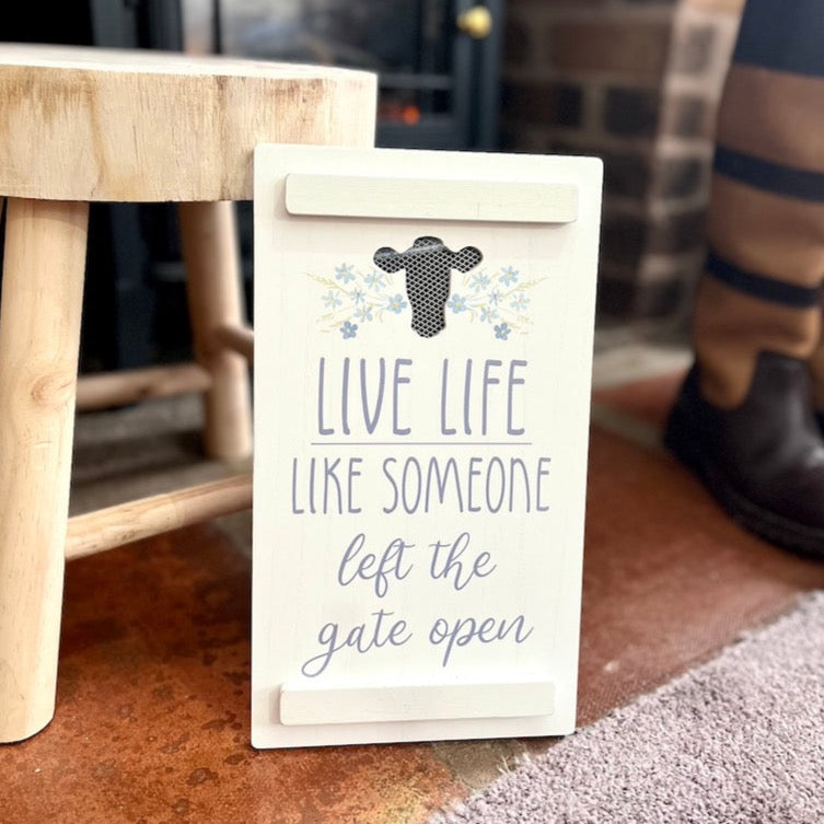 Cow Quote Plaque Display