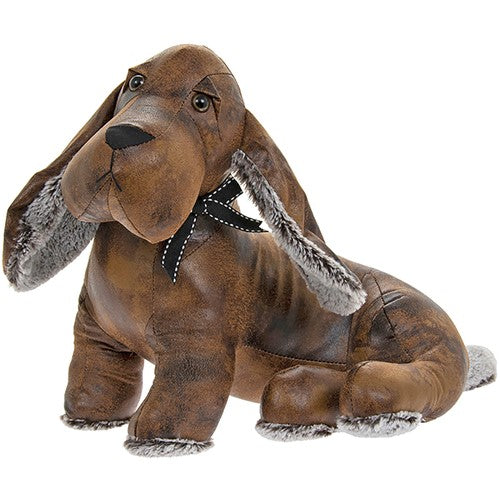 Faux Leather Dog Doorstop
