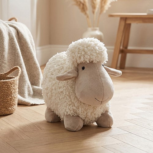 Fluffy Plush Sheep Doorstop