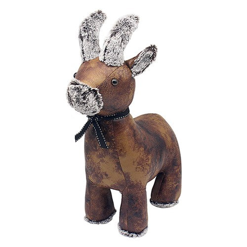Faux Leather Goat Doorstop