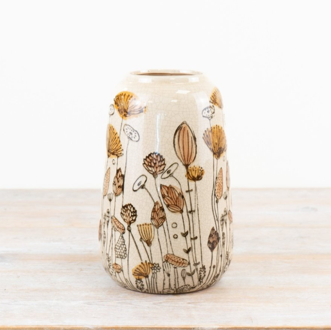 Summer Floral Vintage Vase