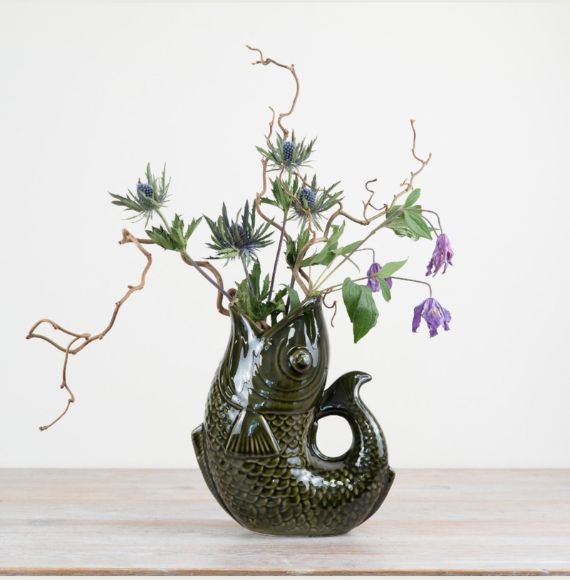 Dark Green Gluggle Jug