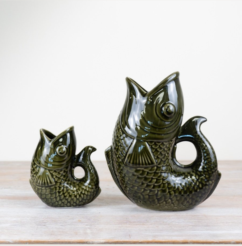 Dark Green Gluggle Jug