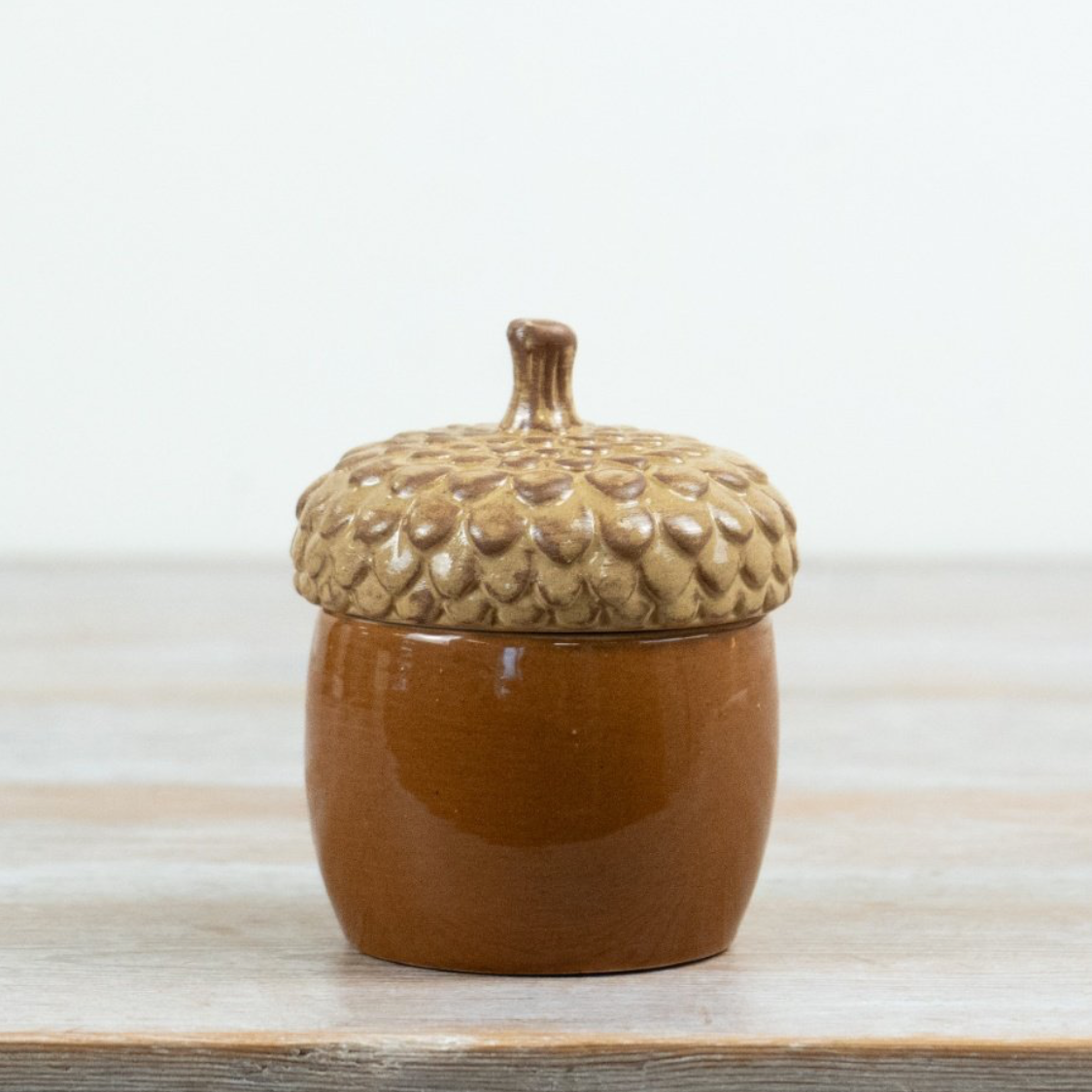 Ceramic Acorn Lidded Jar