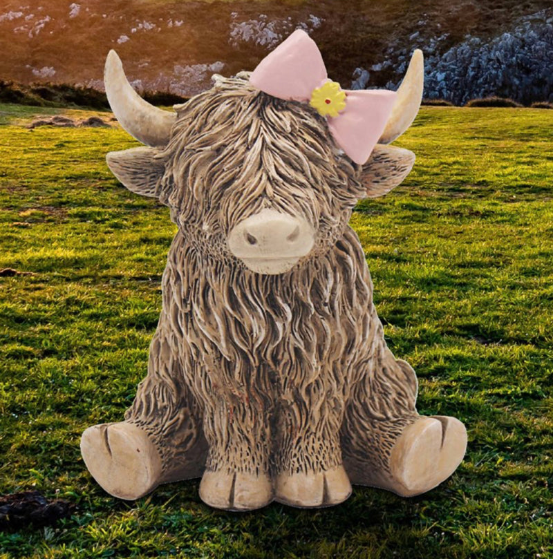 Highland Cow With Pink Bow
