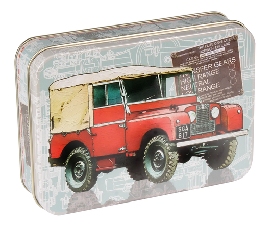 Small Red Land Rover Tin - Vintage Collectible Gift
