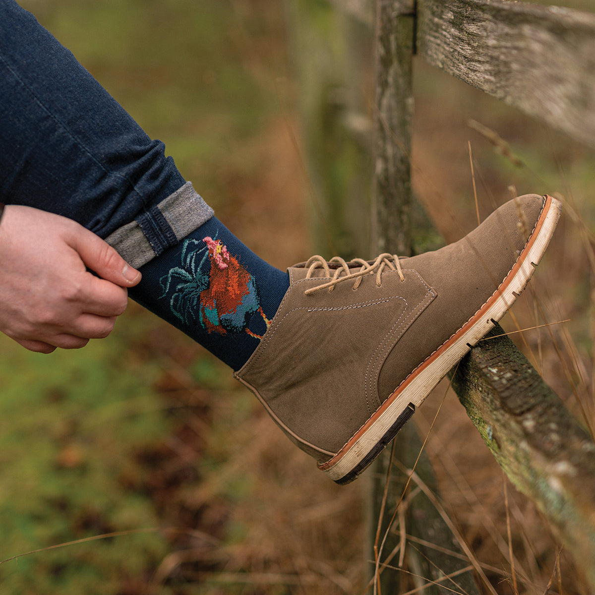 Bamboo Rooster Socks