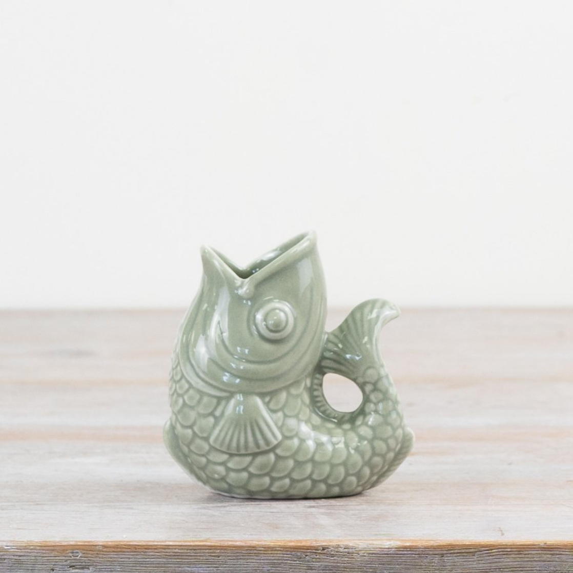 Sage Green Gluggle Jug