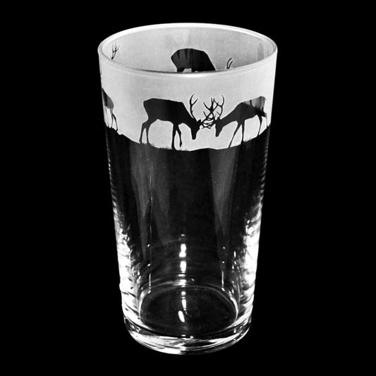 Unique Stag Etched Beer Glass - Ideal Gift