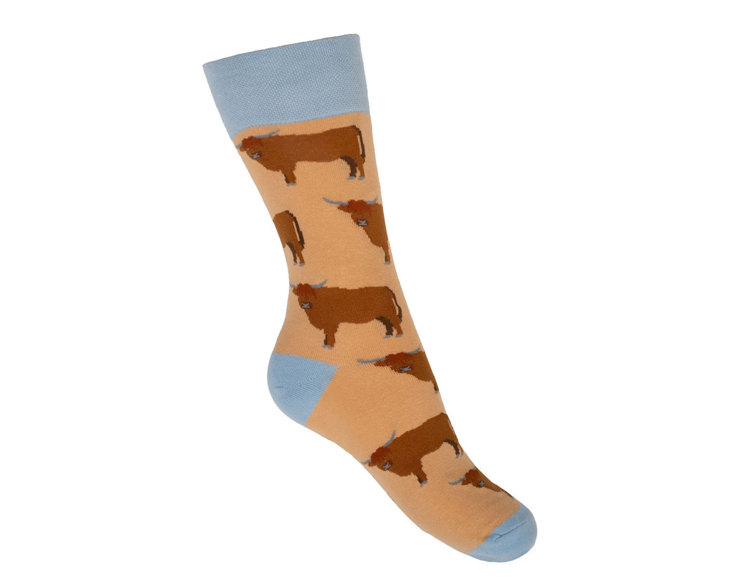 Highland Cow Crew Socks