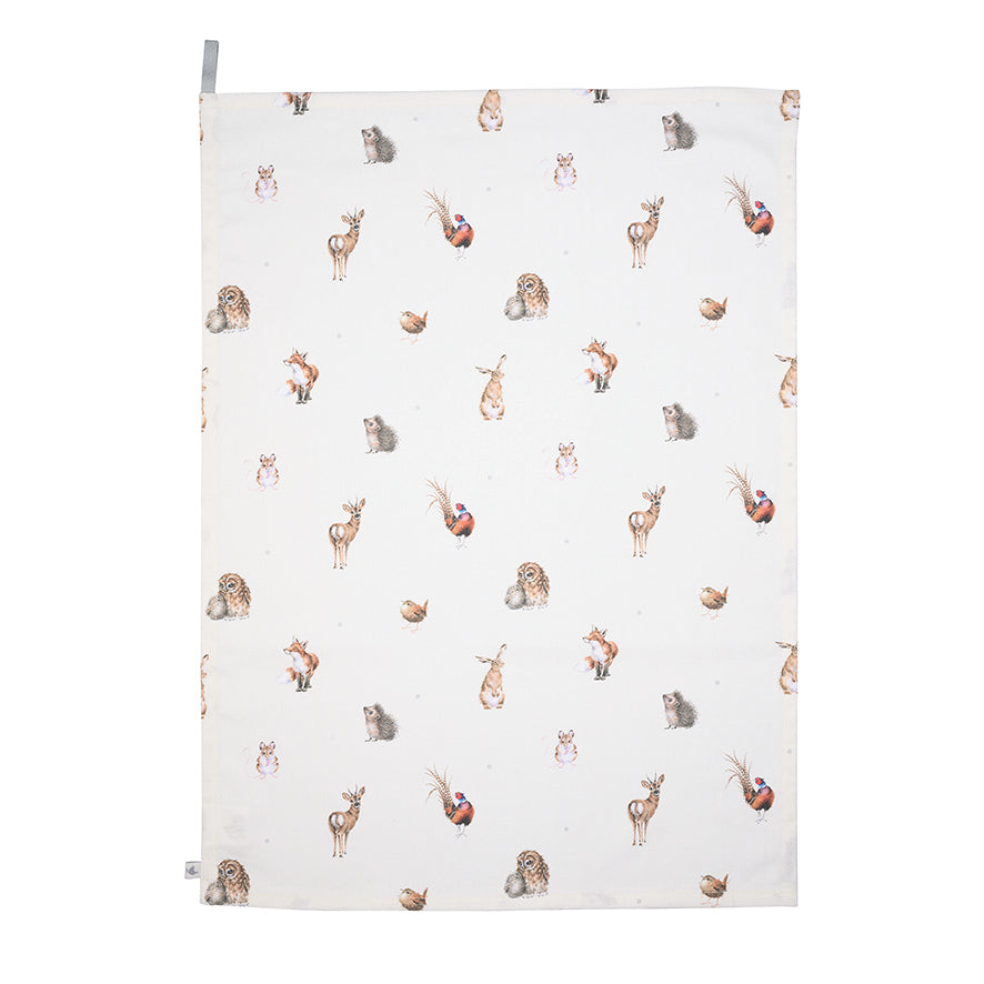 Woodland Animal Cotton Tea Towel