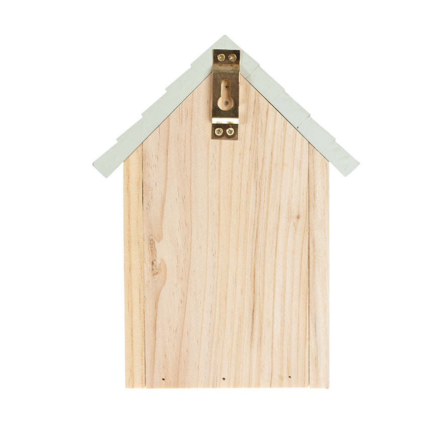 Back of the Wooden Blue Tit Birdhouse