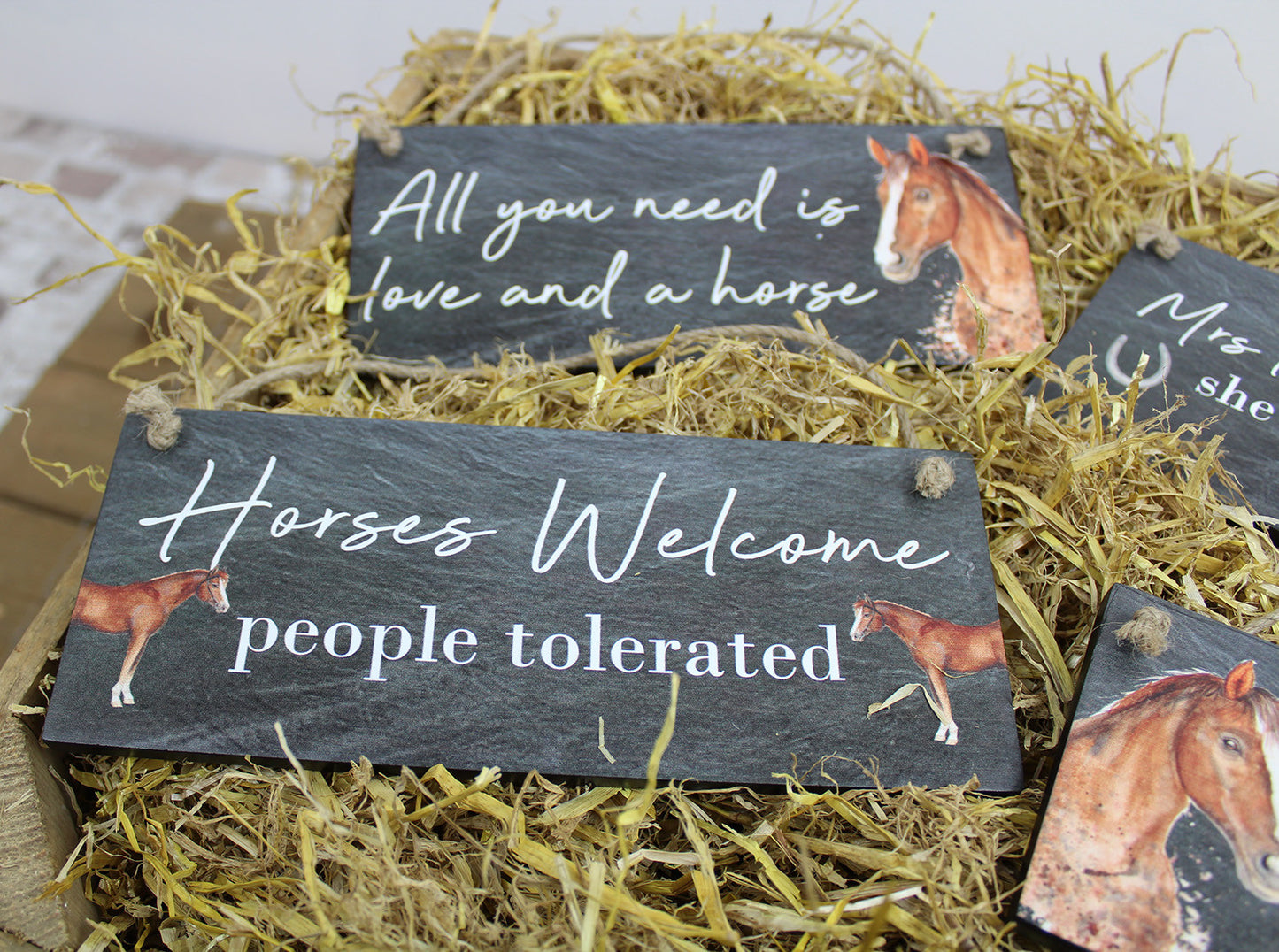 Hanging Horse Quote Wall Plaques
