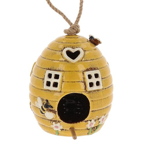 Ceramic Beehive Birdhouse