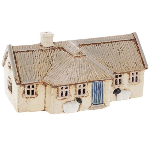 Large Sheep Thatched Croft House Candle Holder