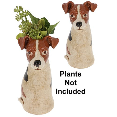 Jack Russel Ceramic Dog Vase