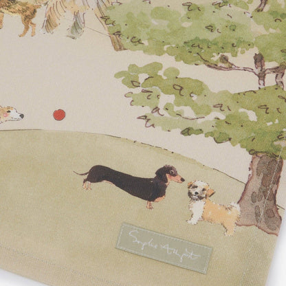 Dog Scene Tea Towel