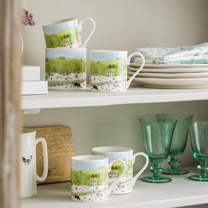 Spring Cottage Scene Mug
