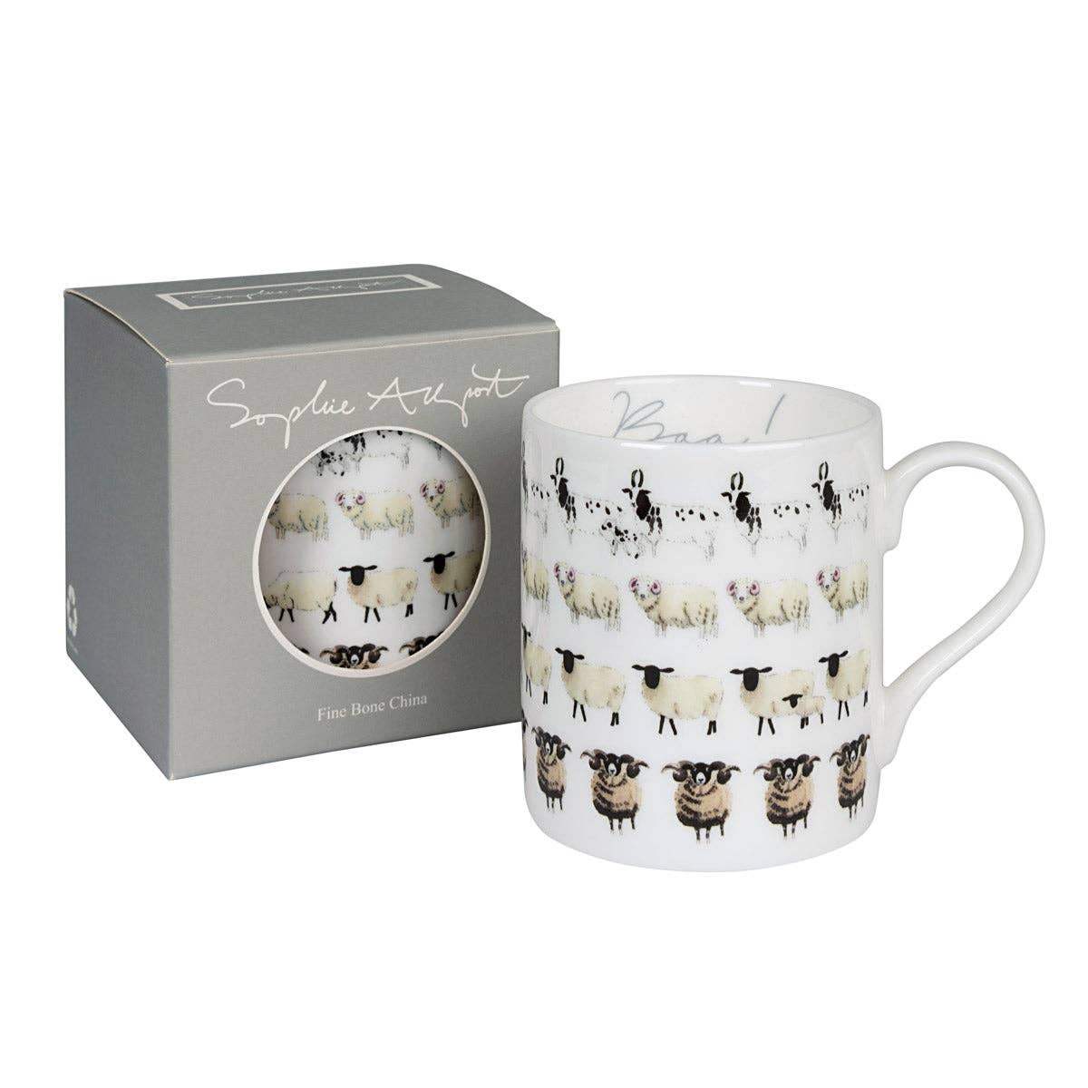 Sheep Baa China Mug by Sophie Allport