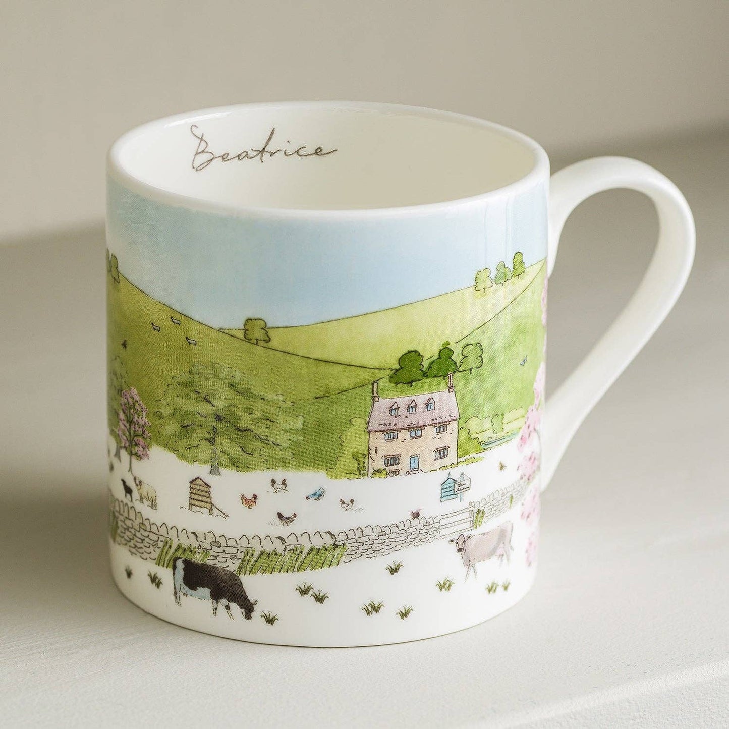 Spring Cottage Scene Mug