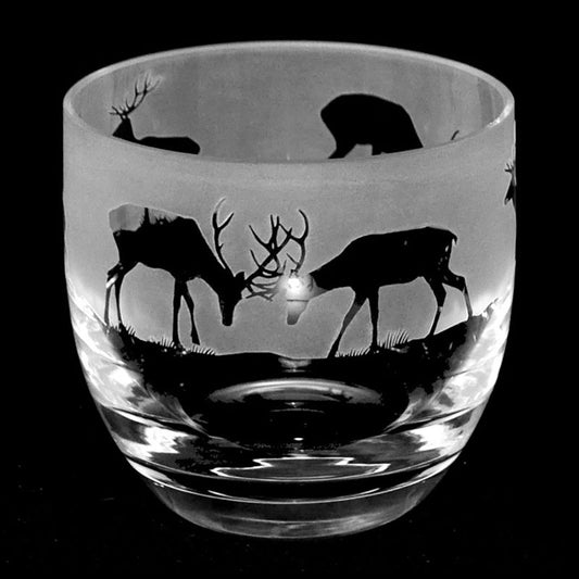 Large Stag Glass Candle Holder | Country Home Decor