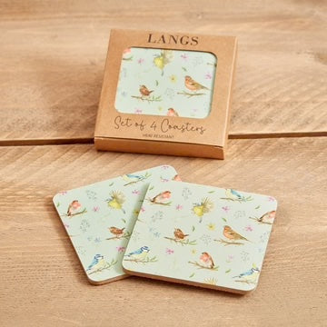 Garden Bird Coaster Set | Cottage Style Dining