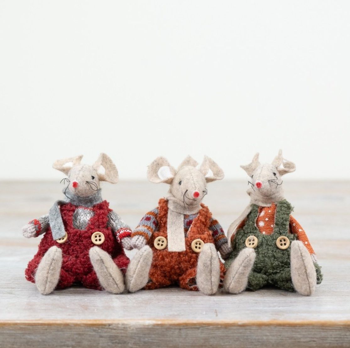 Fabric Sitting Mouse Ornaments