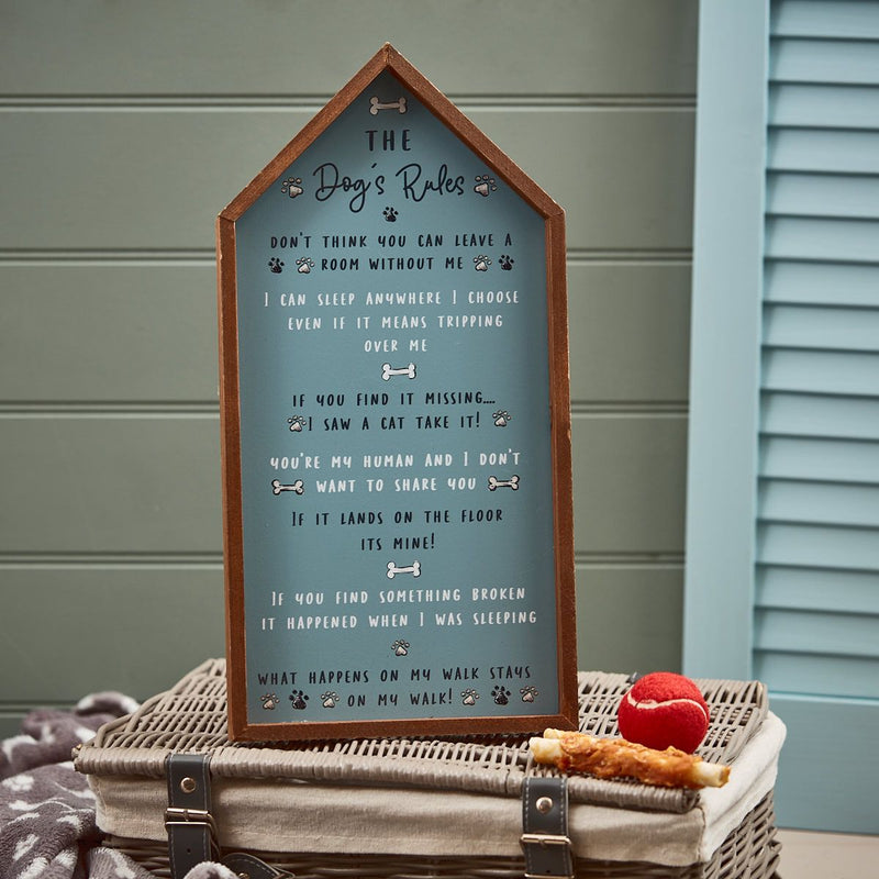 The Dog's Rules Plaque - Funny frames